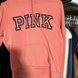 PINK Victoria's Secret Coral Half-Zip Sweater